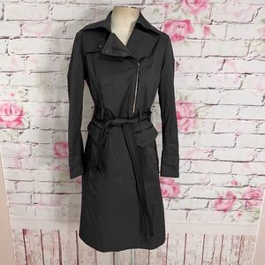 Cole Haan collection gray belted trench coat size 6